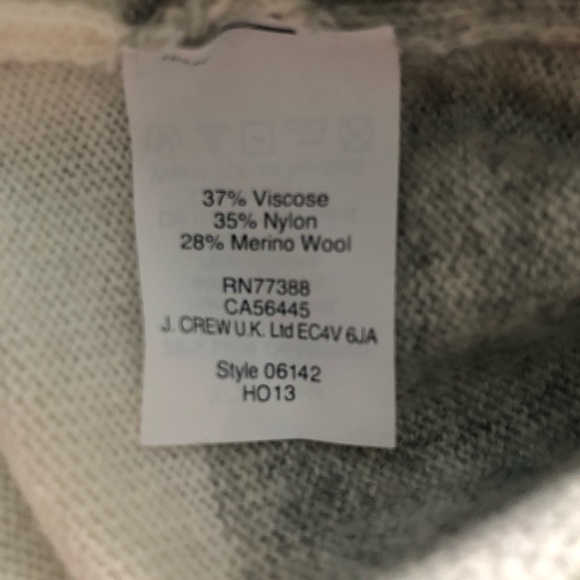 J Crew Cozy Gray Sequin StripedSweater - Picture 7 of 7